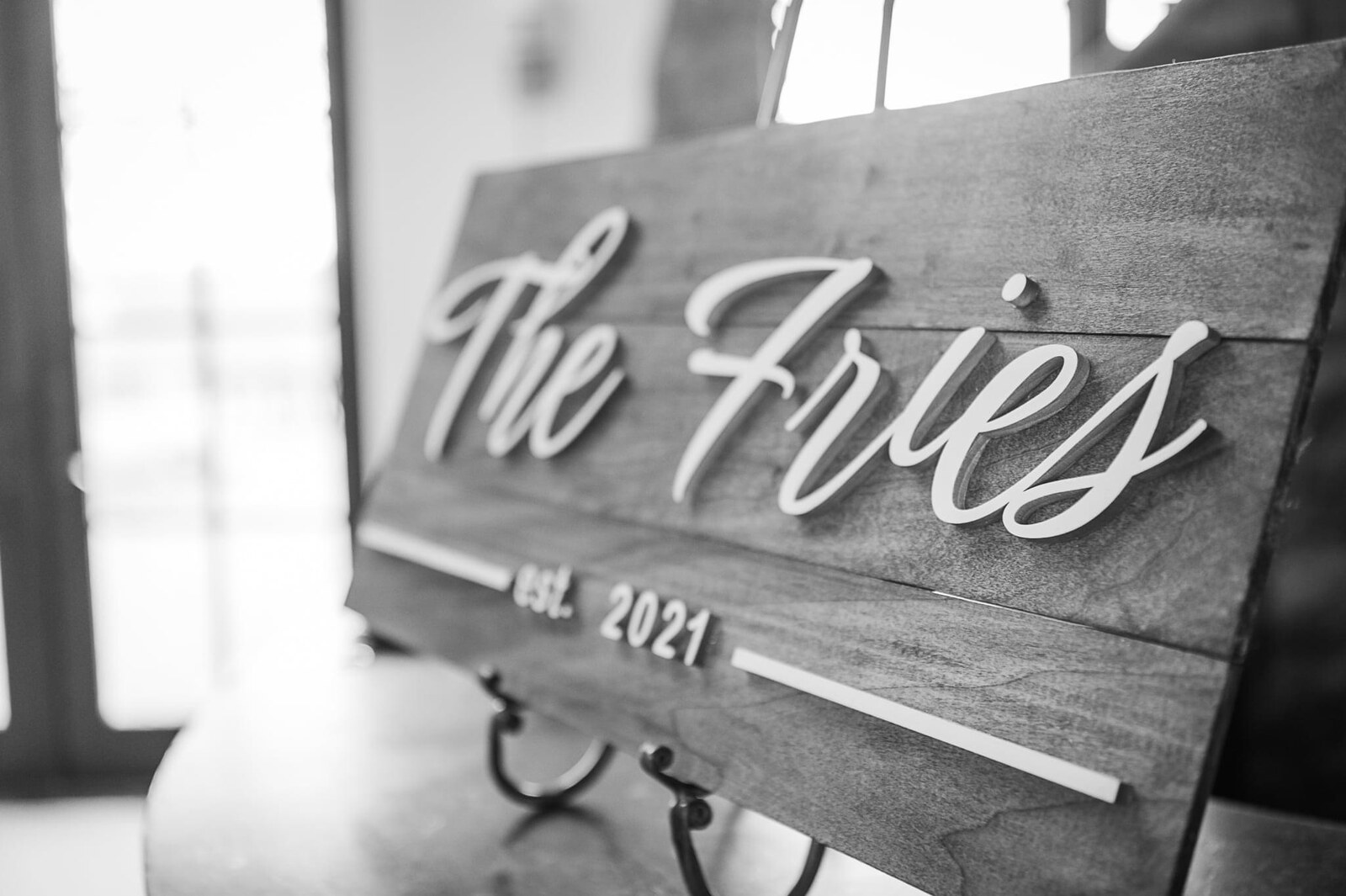 Custom handcrafted wooden sign